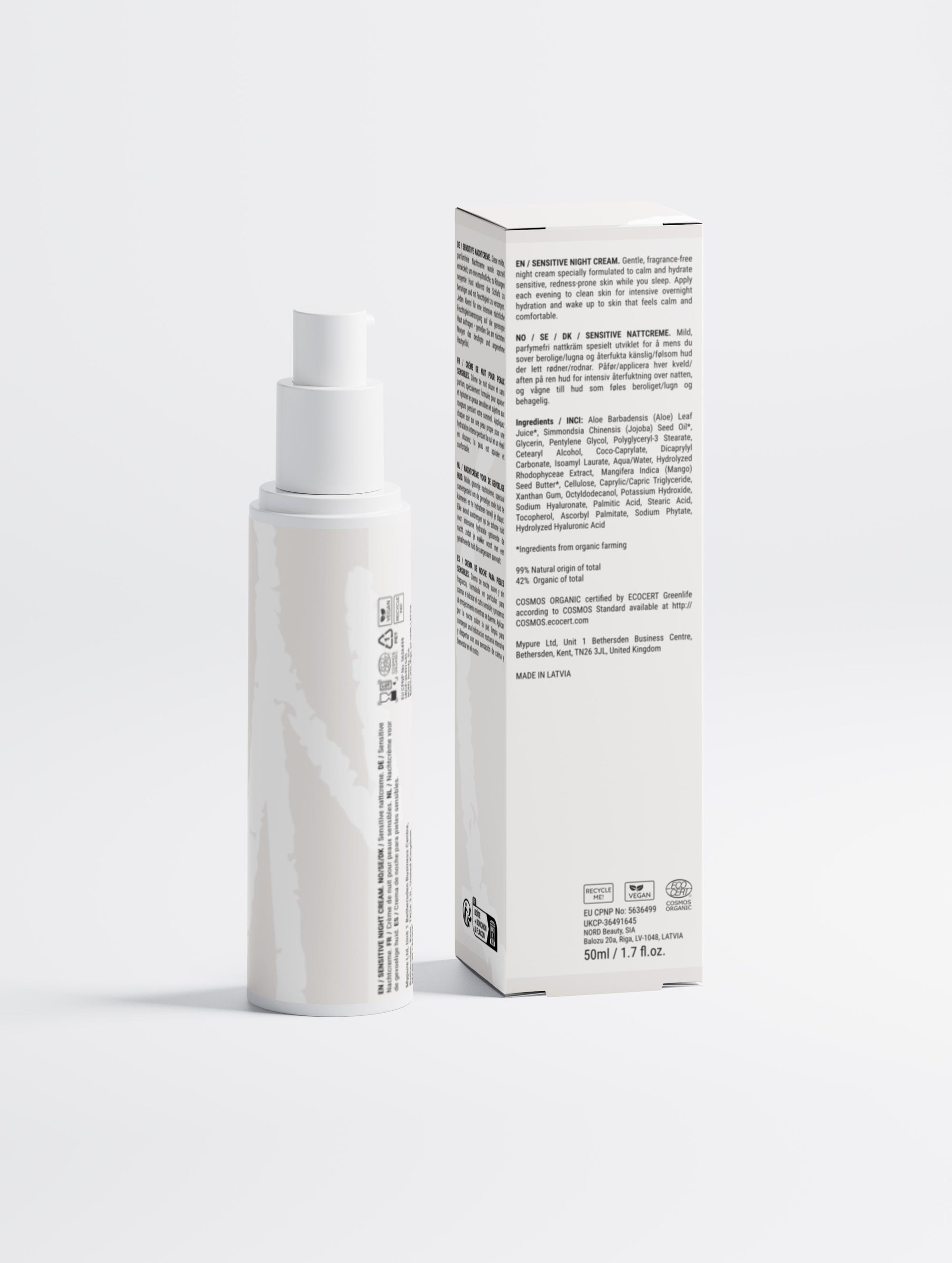 Sensitive Skin Overnight Cream Fragrance-Free - (RESET & ENHANCE)